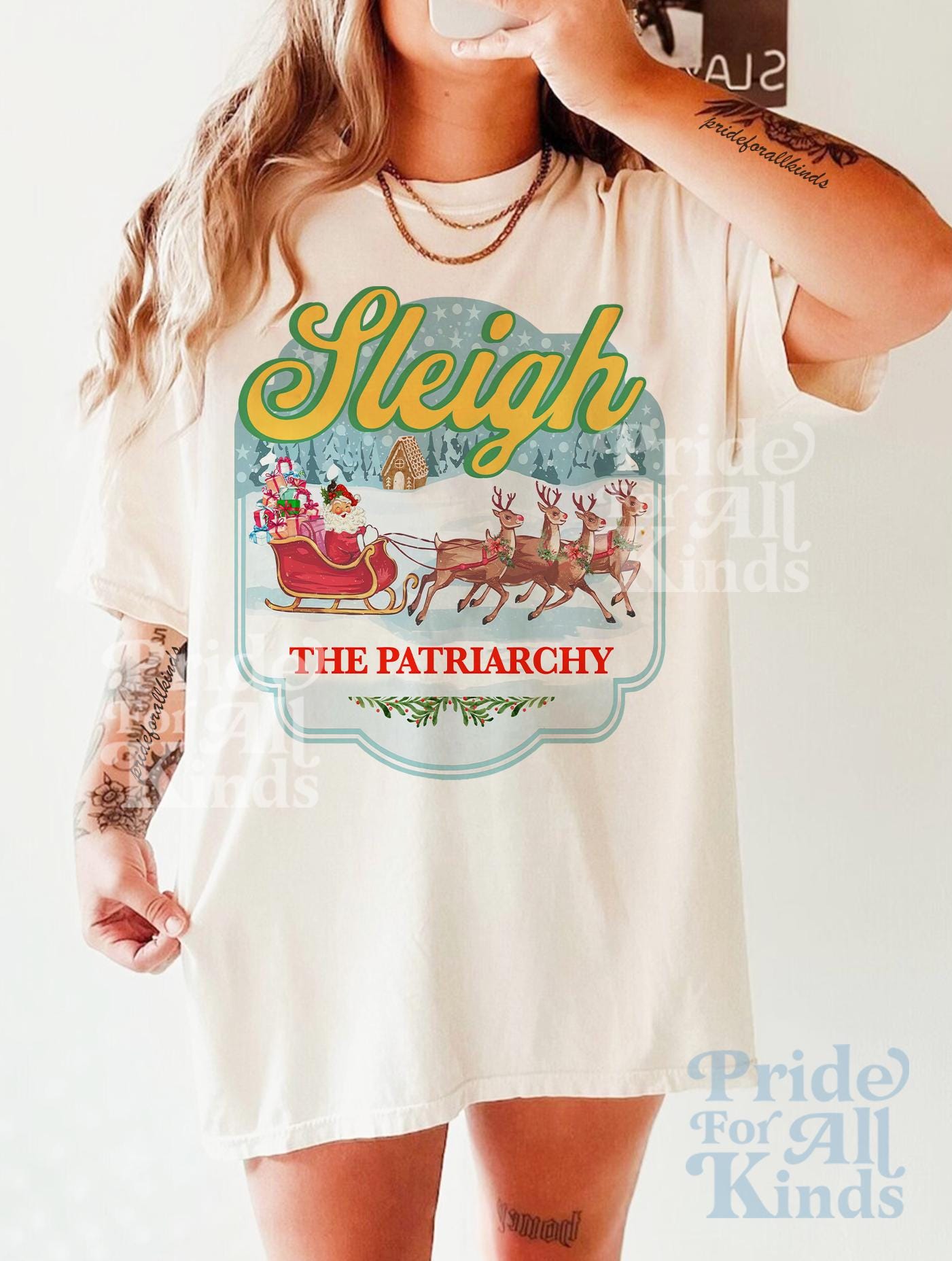 Sleigh the patriarchy | feminist christmas | smash the patriarchy | burn the patriarchy | social democrat | leftist gifts | social justice