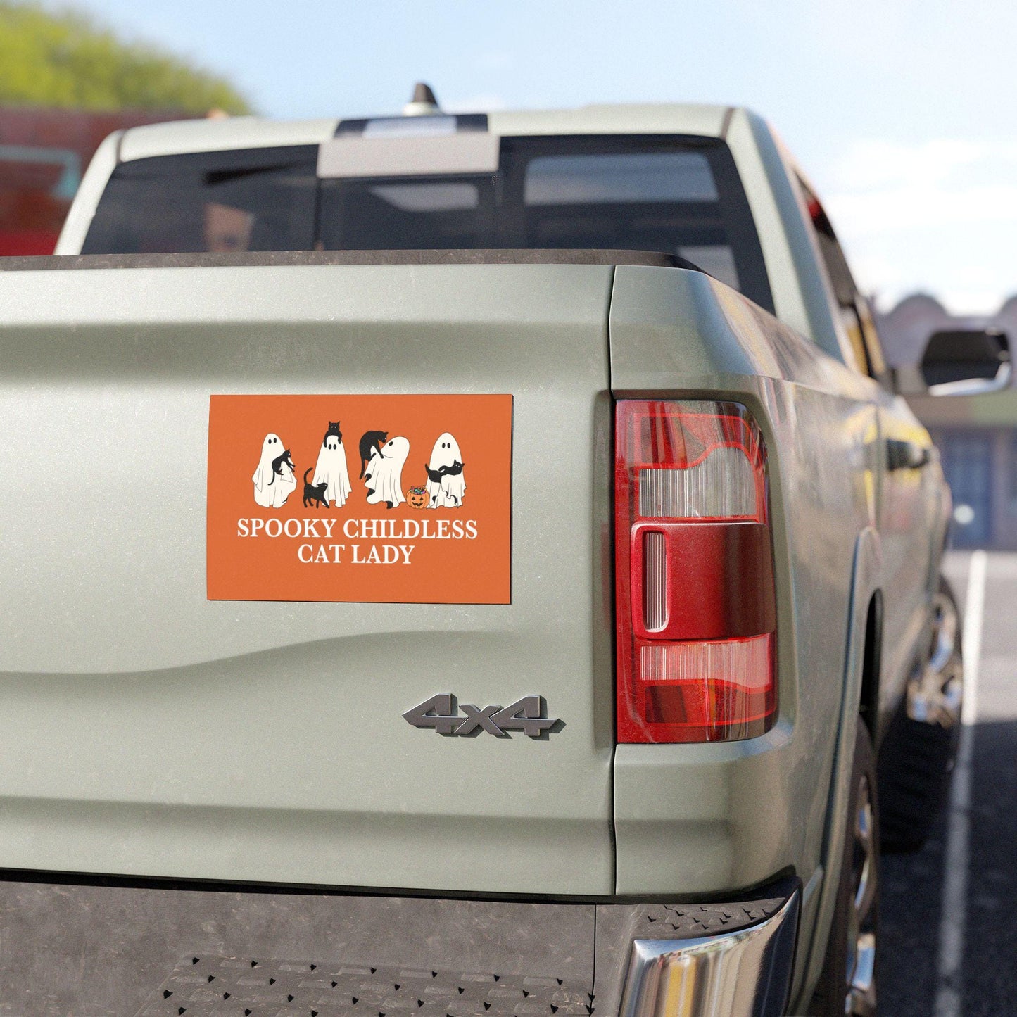 Spooky childless cat lady car magnet | feminist halloween | car magnet liberal | kamala halloween | kamala car magnet | subtle kamala harris