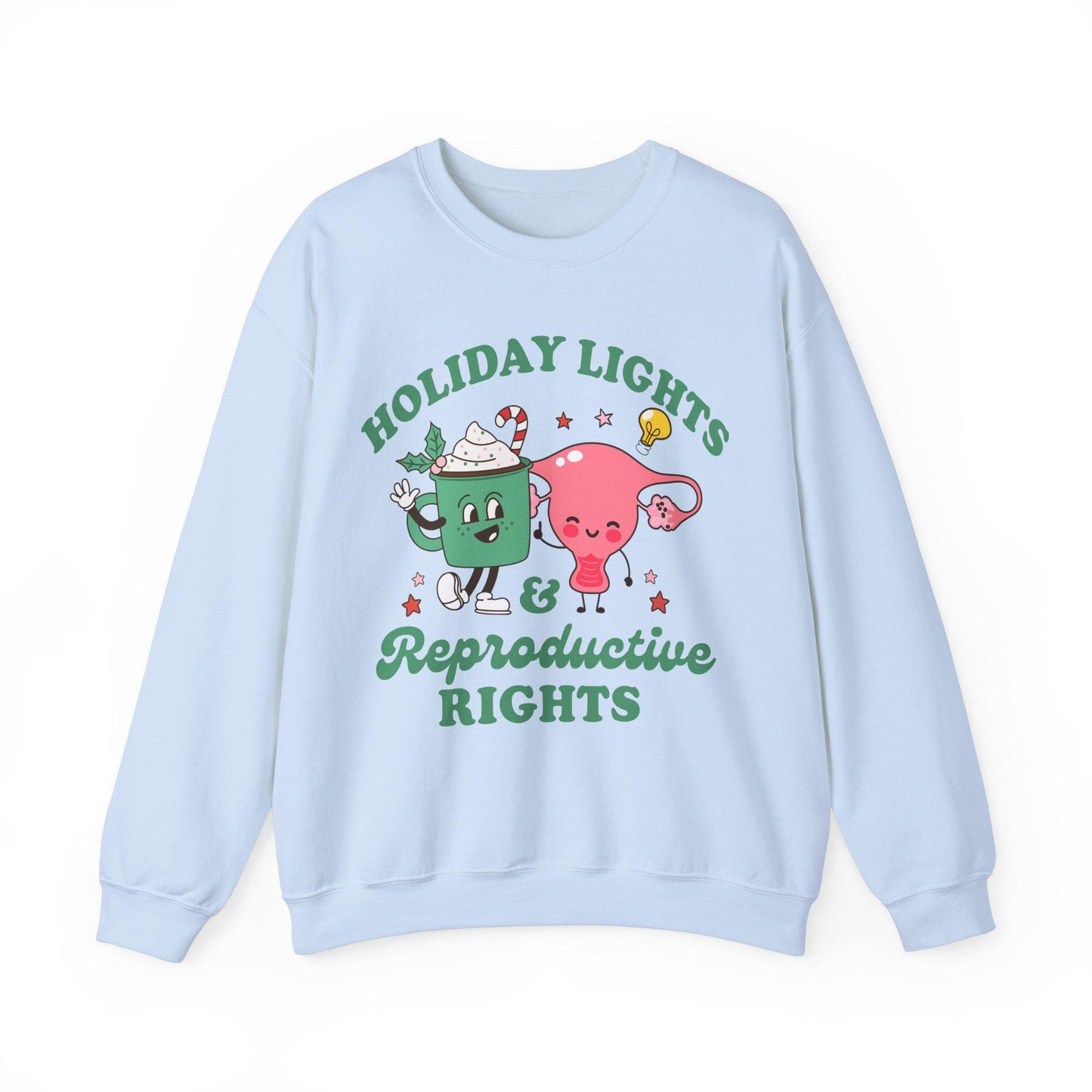Holiday lights and reproductive rights sweatshirt | feminist christmas sweater | roe v wade | sleigh the patriarchy | smash the patriarchy