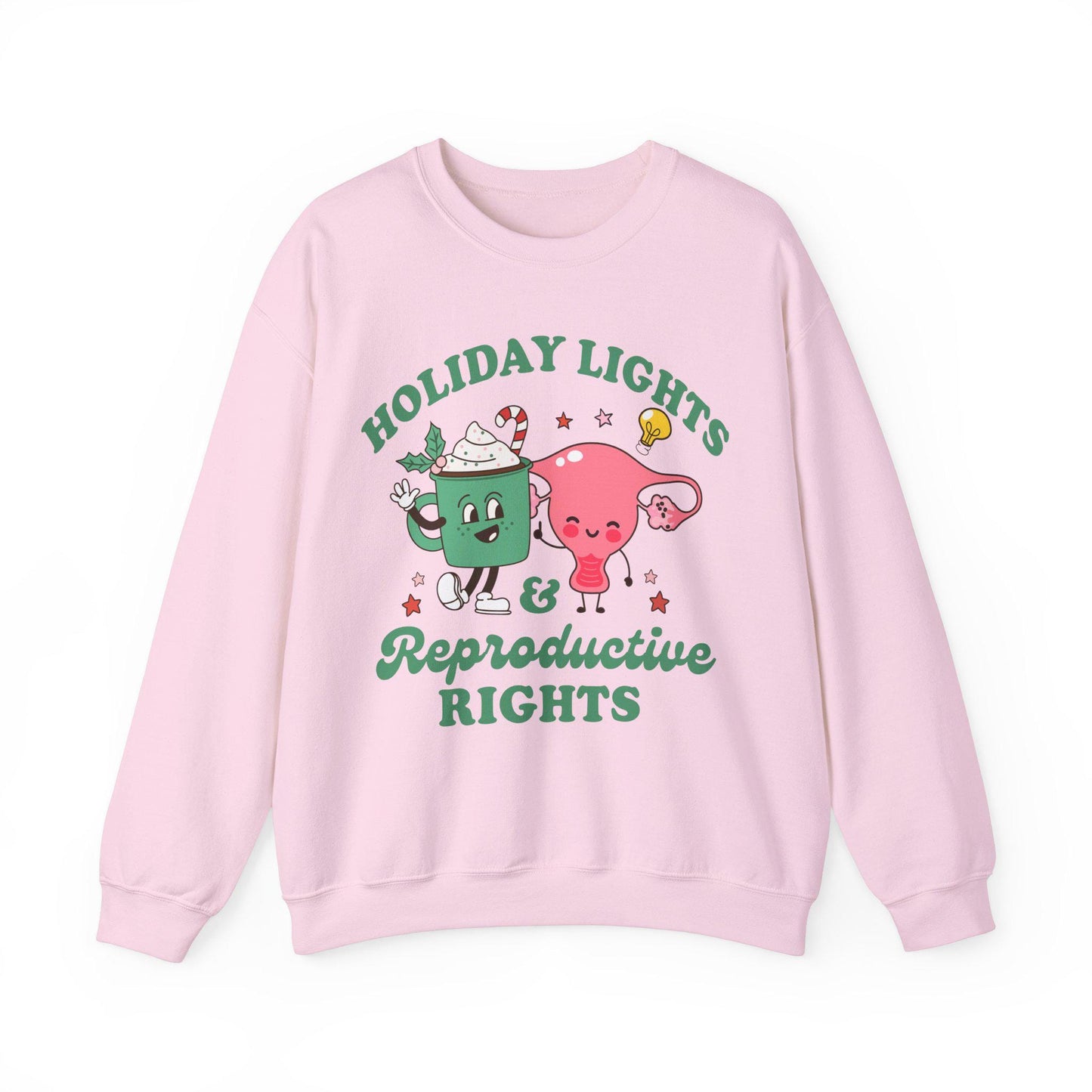 Holiday lights and reproductive rights sweatshirt | feminist christmas sweater | roe v wade | sleigh the patriarchy | smash the patriarchy