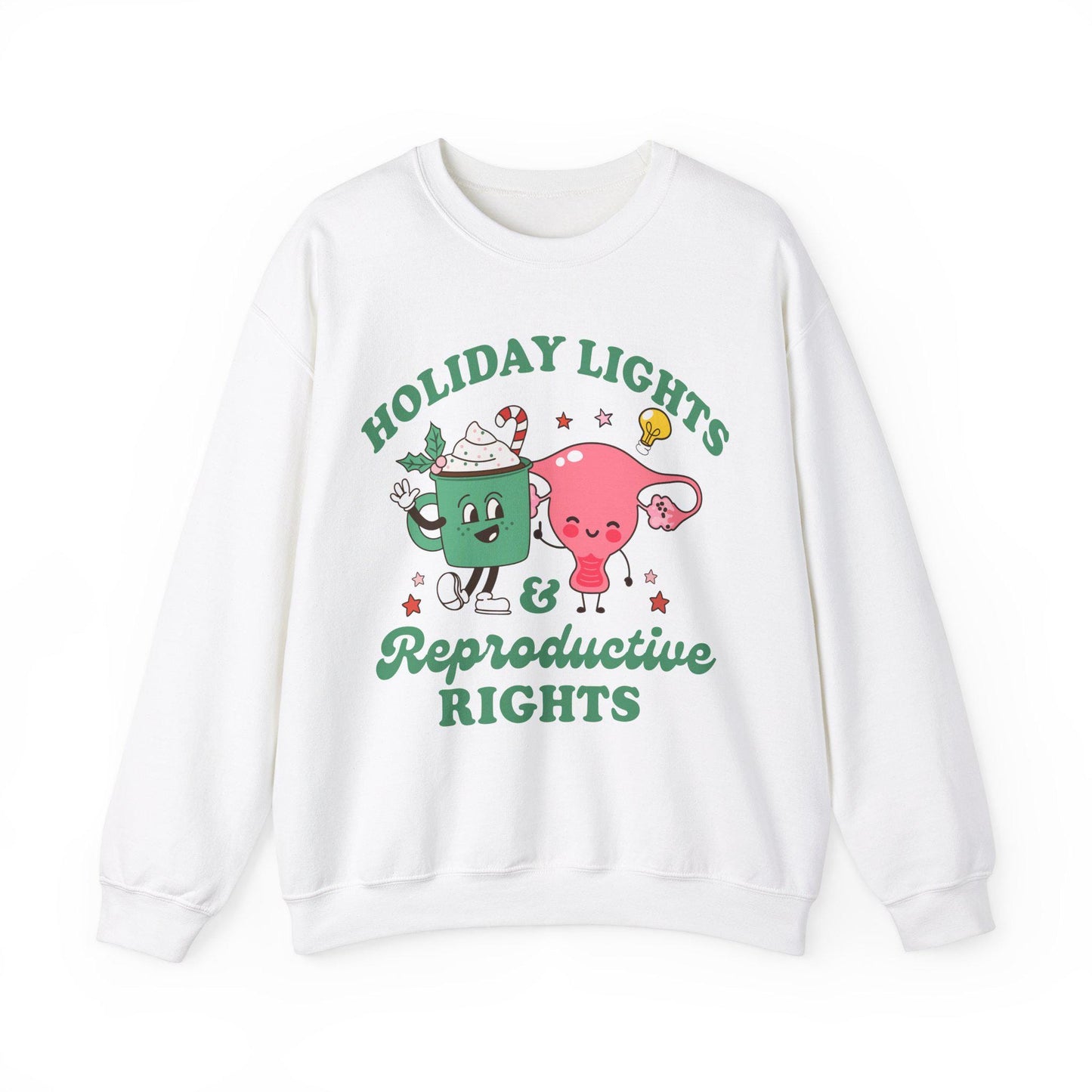 Holiday lights and reproductive rights sweatshirt | feminist christmas sweater | roe v wade | sleigh the patriarchy | smash the patriarchy