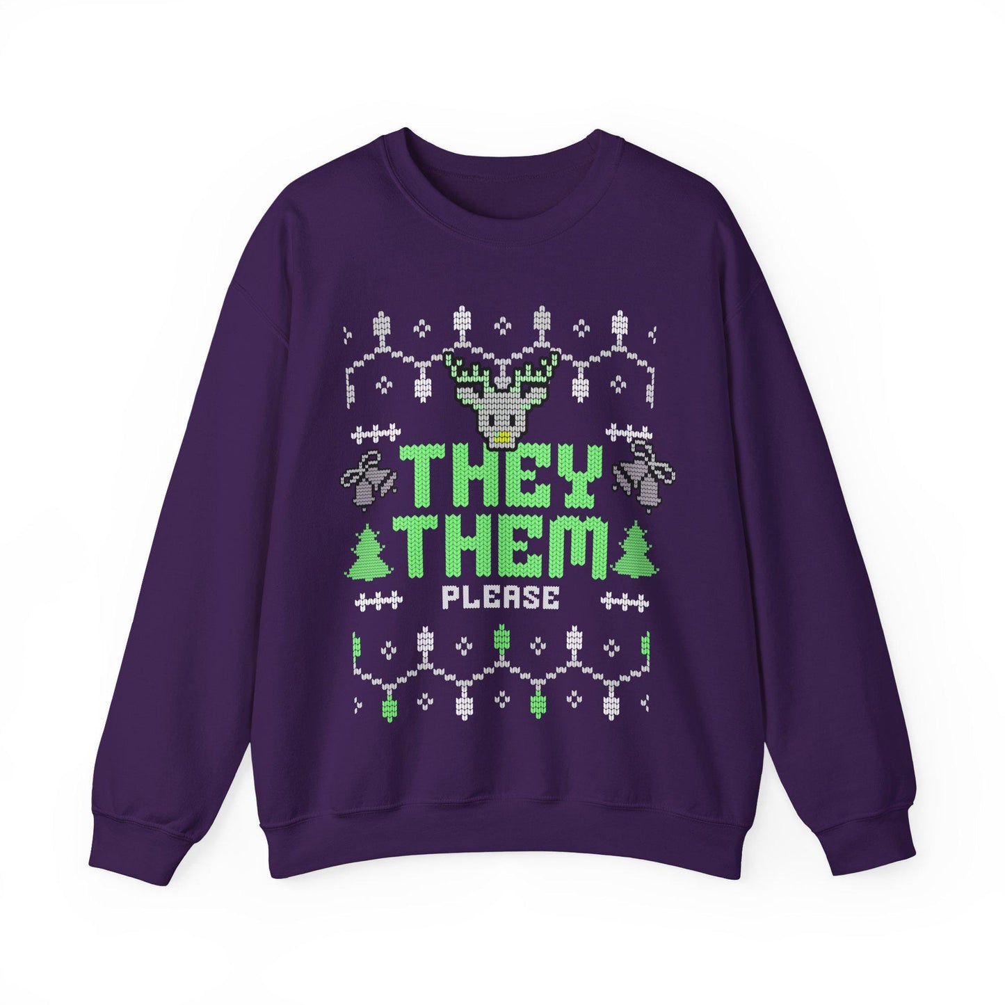 They them please | agender shirt | queer christmas sweatshirt | agender pride | agender gift | nonbinary | enby | genderqueer | pronouns