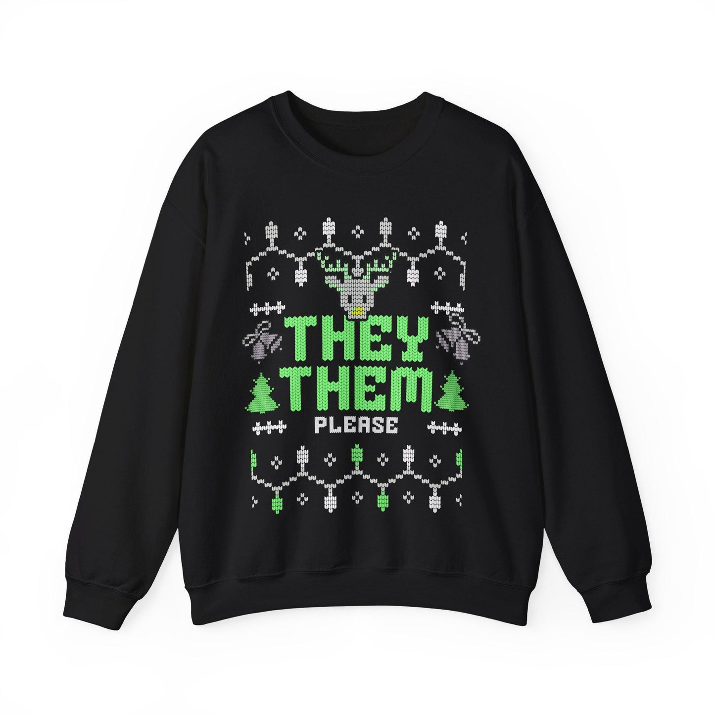 They them please | agender shirt | queer christmas sweatshirt | agender pride | agender gift | nonbinary | enby | genderqueer | pronouns
