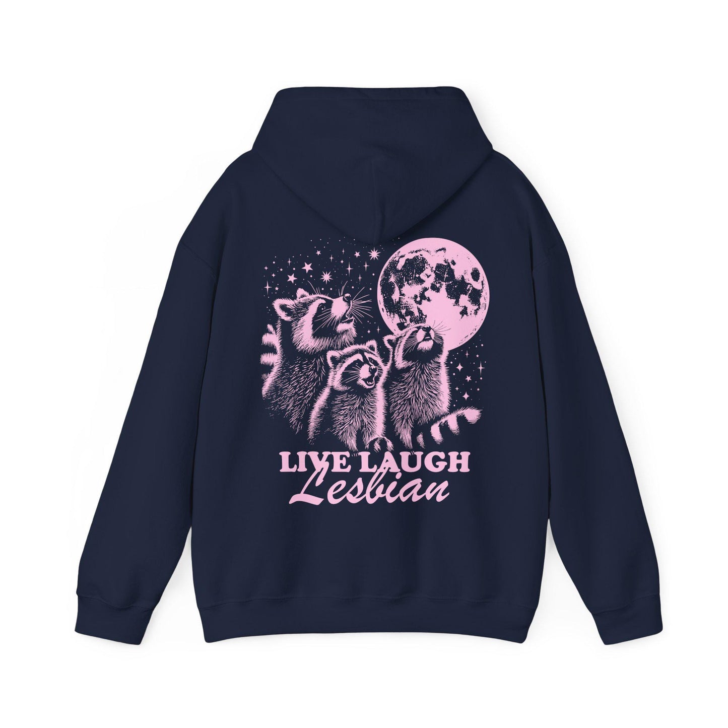 Live laugh lesbian hoodie | queer hoodie | funny lesbian sweatshirt | lesbian pride | raccoon lesbian | femme lesbian | subtle lesbian butch