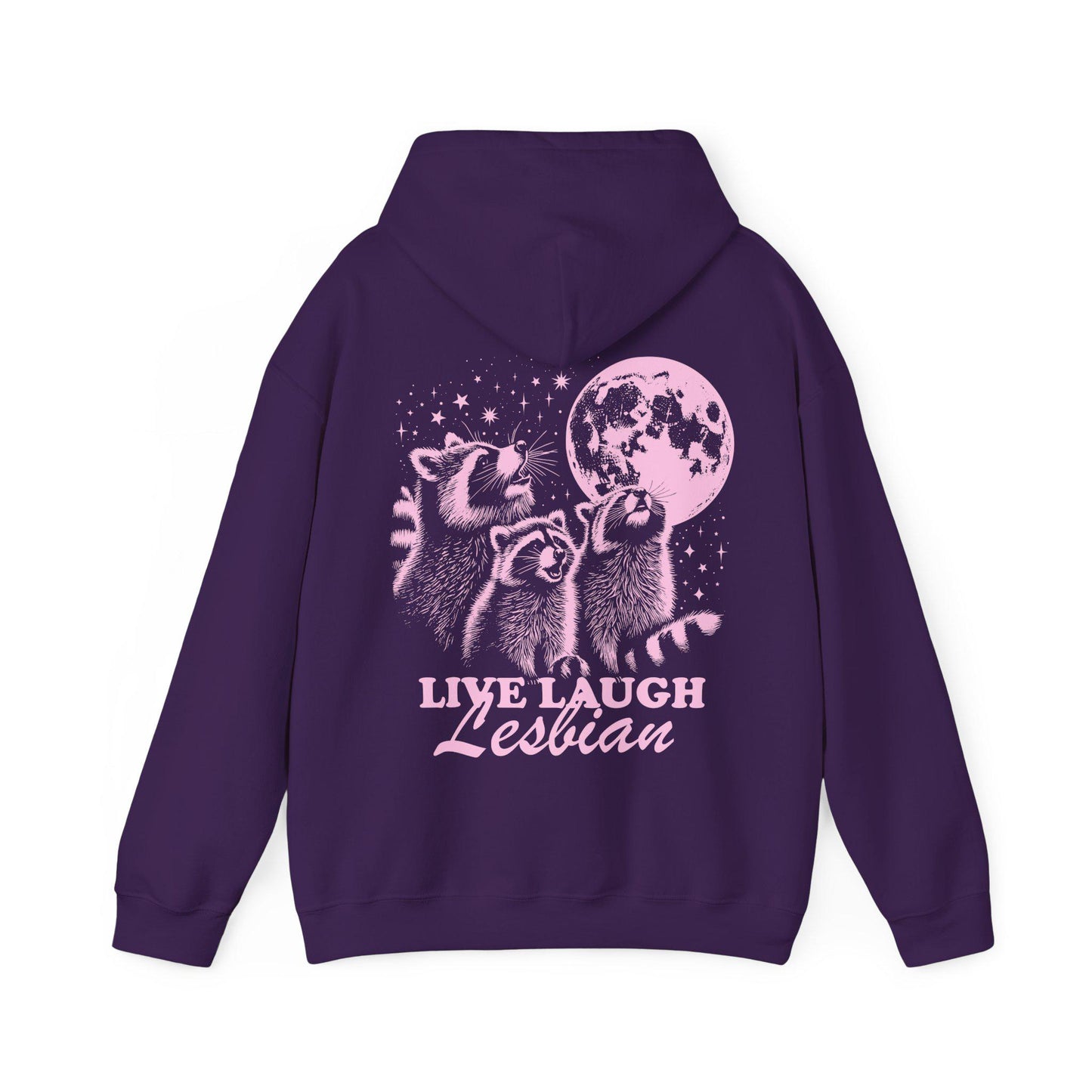 Live laugh lesbian hoodie | queer hoodie | funny lesbian sweatshirt | lesbian pride | raccoon lesbian | femme lesbian | subtle lesbian butch