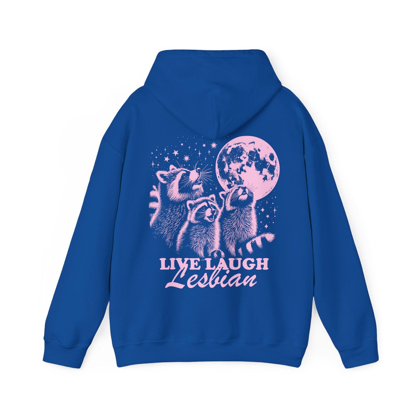 Live laugh lesbian hoodie | queer hoodie | funny lesbian sweatshirt | lesbian pride | raccoon lesbian | femme lesbian | subtle lesbian butch
