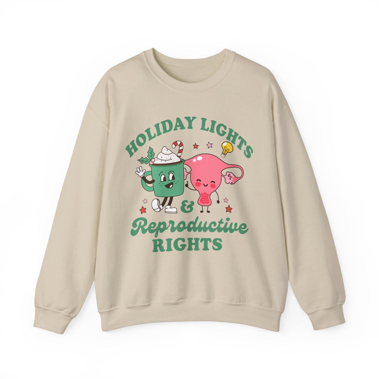 Holiday lights and reproductive rights sweatshirt | feminist christmas sweater | roe v wade | sleigh the patriarchy | smash the patriarchy