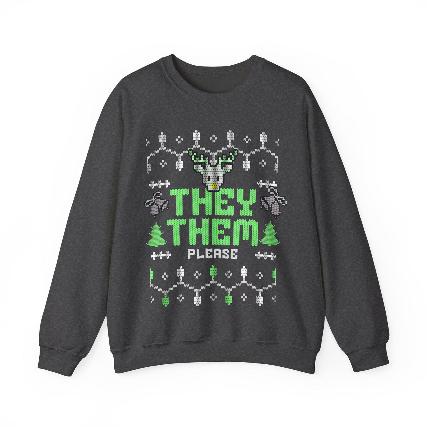 They them please | agender shirt | queer christmas sweatshirt | agender pride | agender gift | nonbinary | enby | genderqueer | pronouns