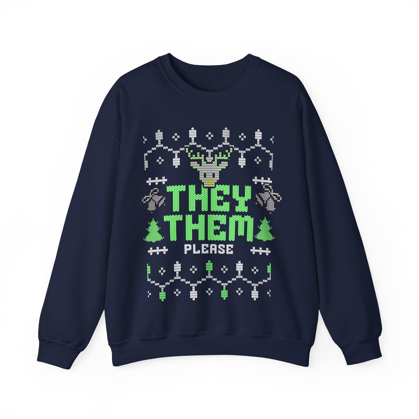 They them please | agender shirt | queer christmas sweatshirt | agender pride | agender gift | nonbinary | enby | genderqueer | pronouns