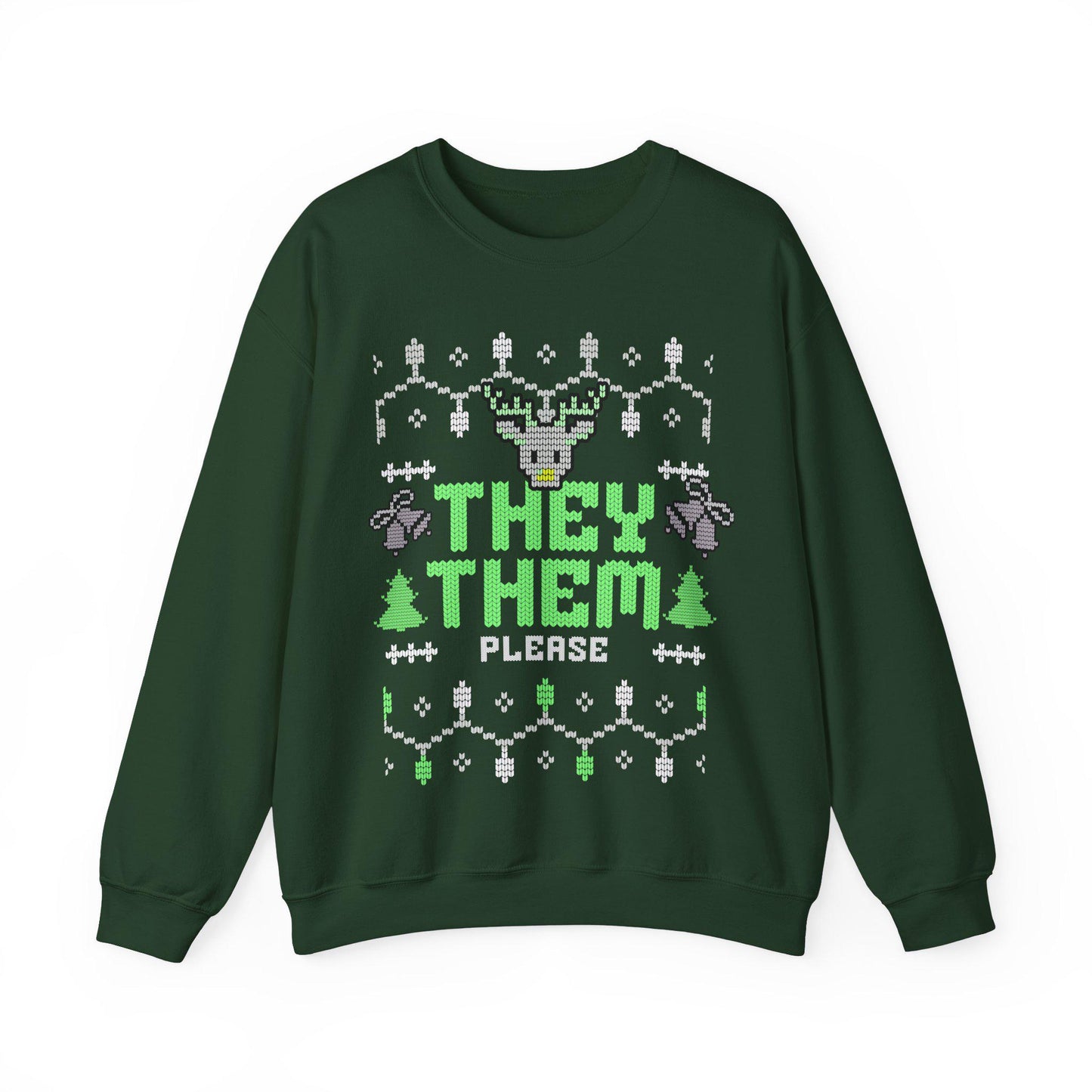 They them please | agender shirt | queer christmas sweatshirt | agender pride | agender gift | nonbinary | enby | genderqueer | pronouns