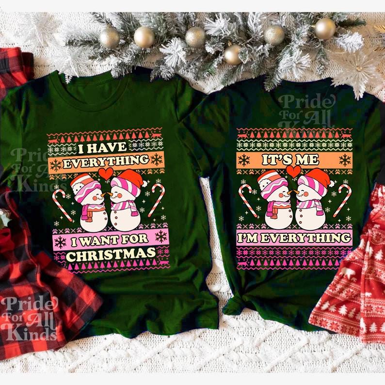 lesbian couple christmas sweatshirt | lesbian anniversary | lesbian pride | lesbian bride | lesbian wife | subtle lesbian | queer christmas