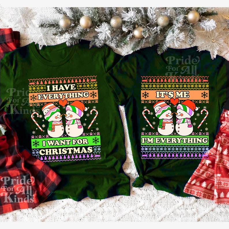 queer couple christmas | lesbian christmas | bisexual christmas | trans christmas | lesbian wife | subtle lesbian | gay christmas sweater