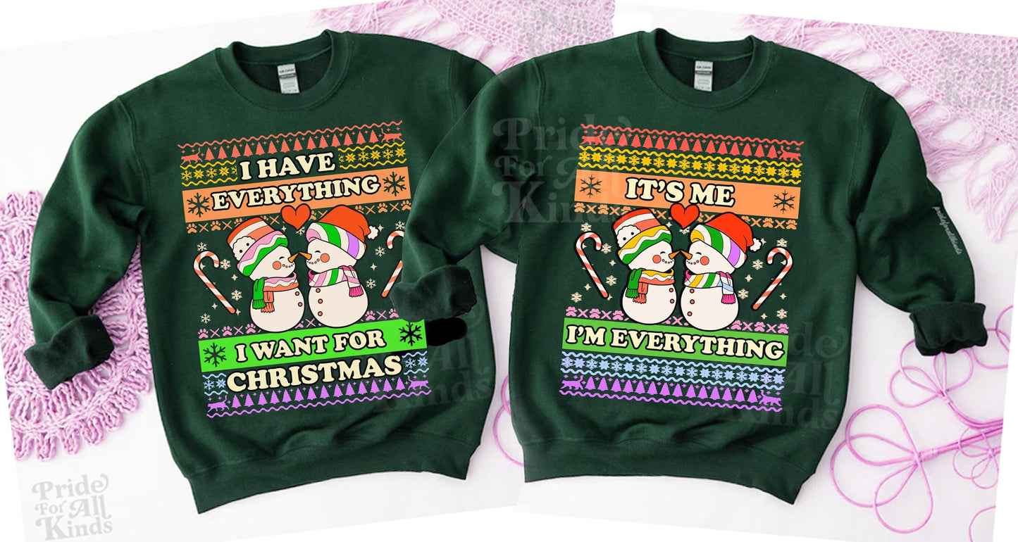 gay couple christmas sweatshirt