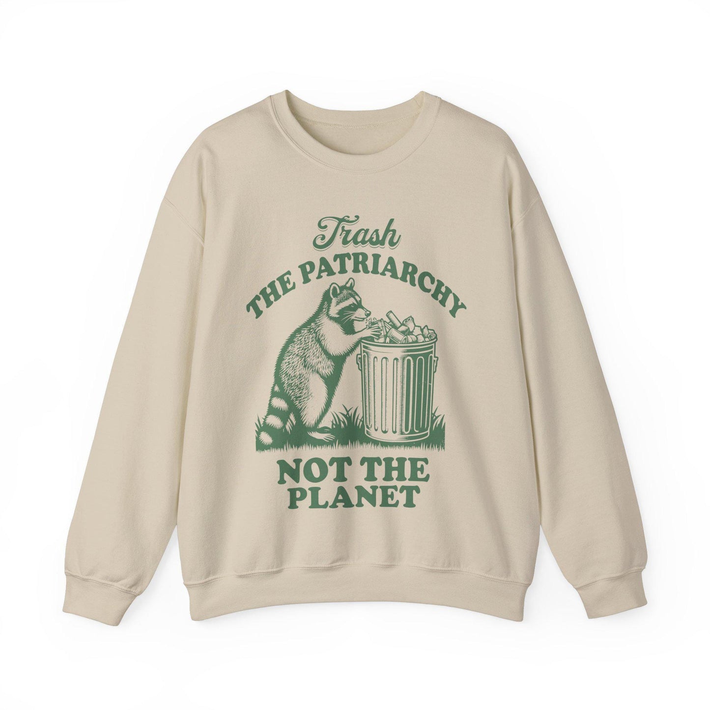 Trash the patriarchy not the planet sweatshirt | funny feminist | raccoon possum meme | leftist | activism | pro choice | abortion | liberal