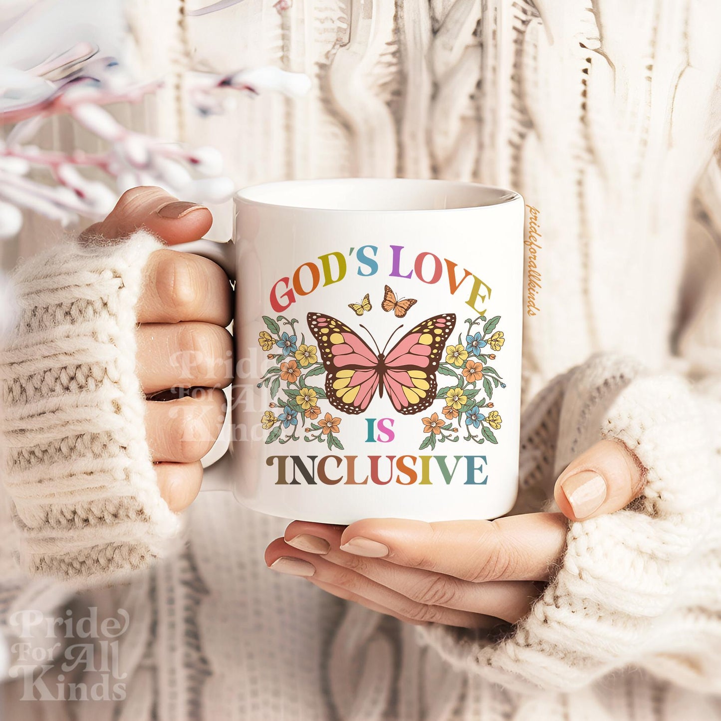 God's love is inclusive mug | lgbtq christian ally mug | you are safe with me | gay pride ally | trans pride ally | queer mug | lesbian mug
