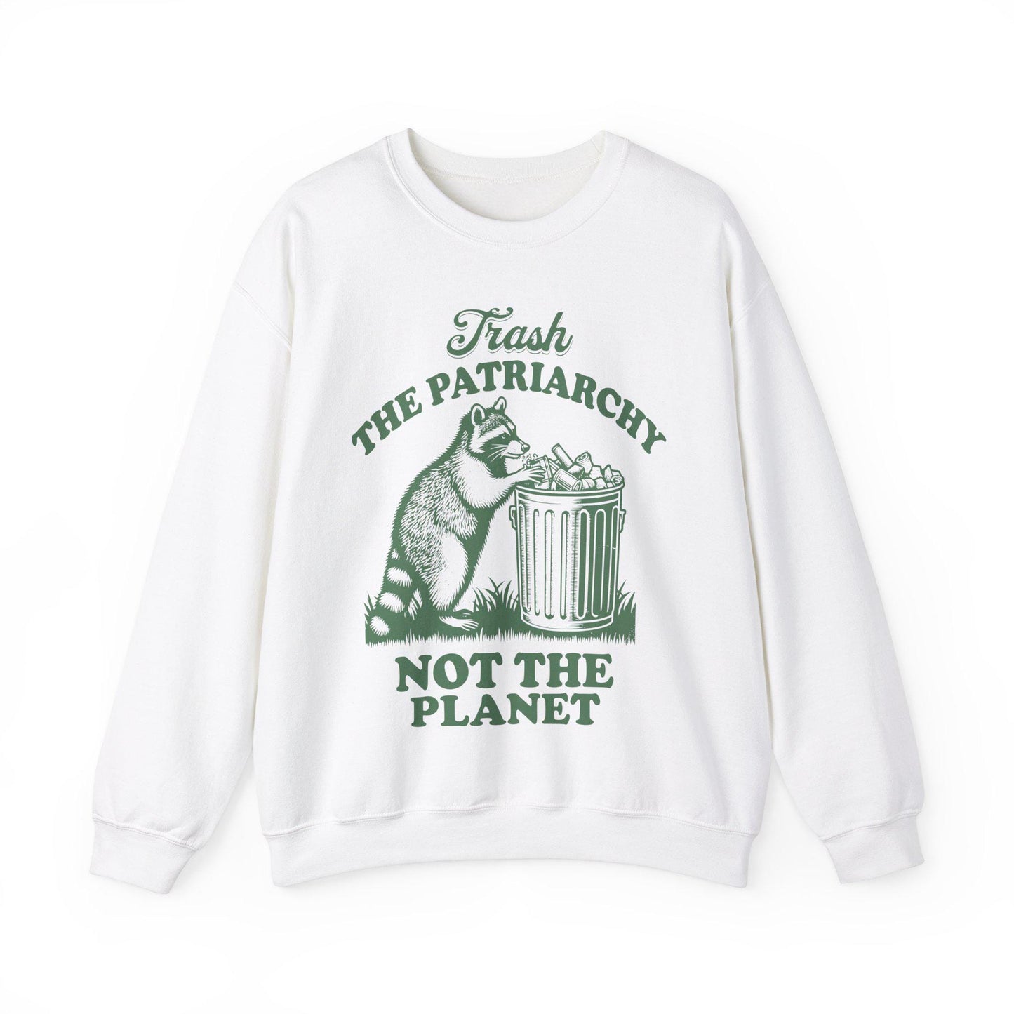 Trash the patriarchy not the planet sweatshirt | funny feminist | raccoon possum meme | leftist | activism | pro choice | abortion | liberal