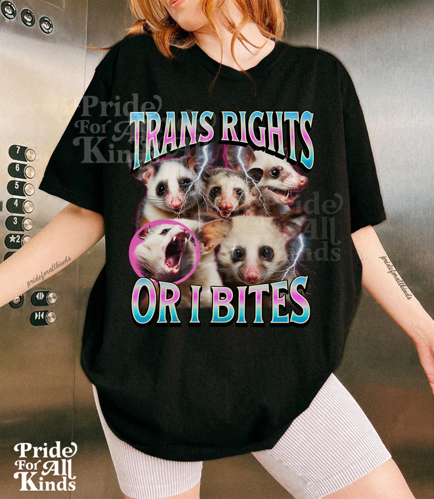 trans rights or i bites shirt | trans rights are human rights | possum shirt | protect trans kids | transgender gift | transgender art | mtf