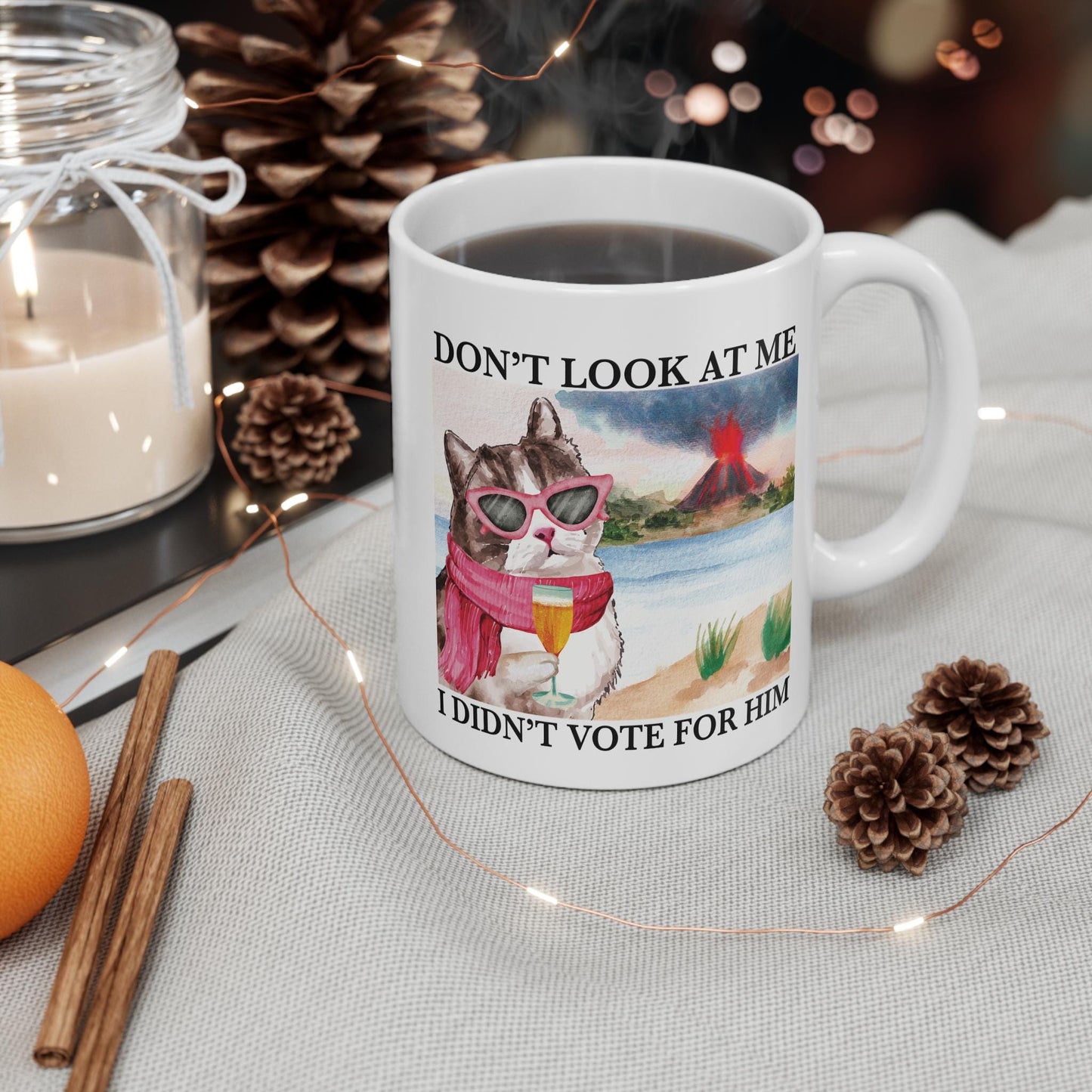 I didnt vote for him mug | anti trump coffee mug | subtle anti trump | liberal mug | feminist mug | social democrat | leftist gifts