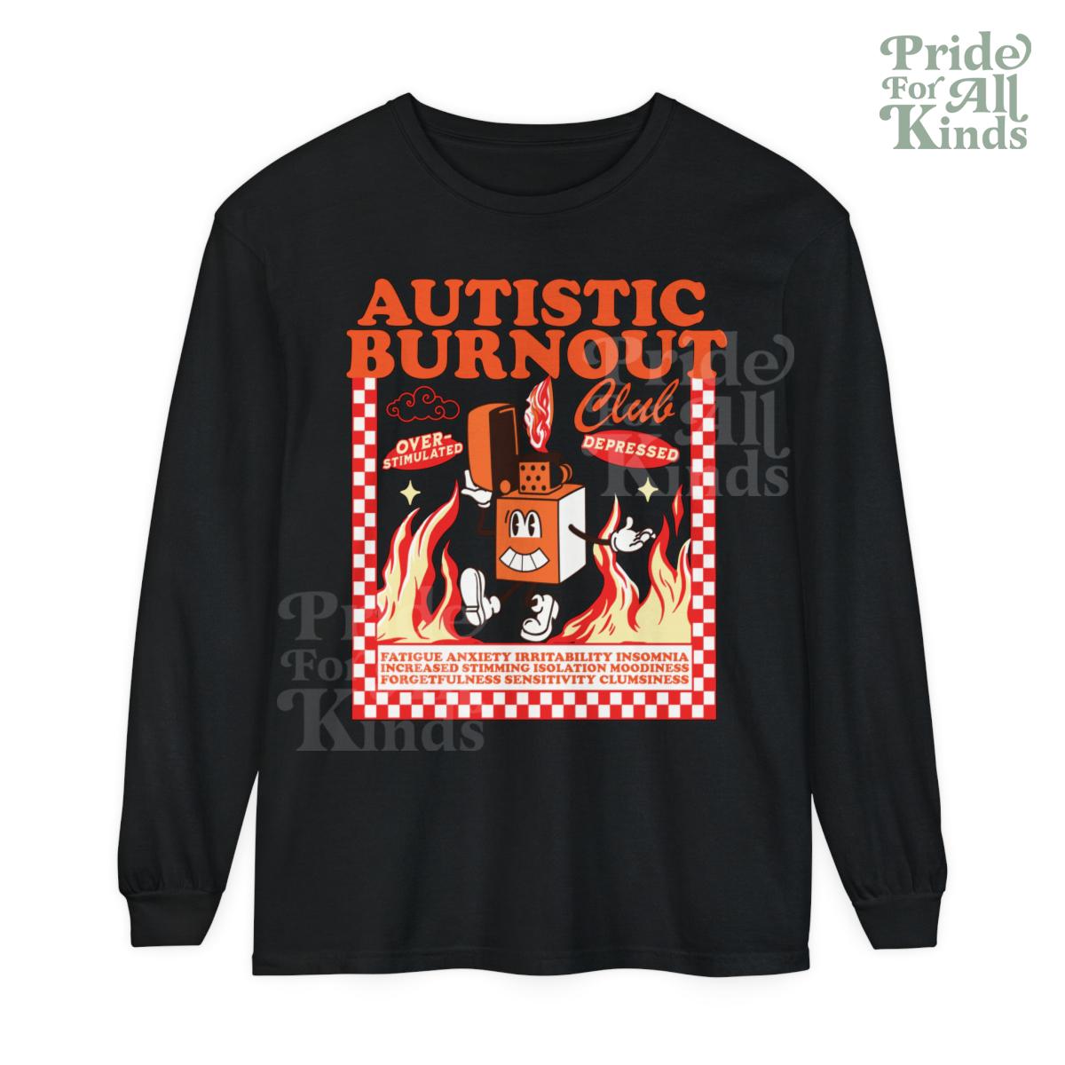Autistic club comfort colors long sleeve shirt | autism awareness month | adhd sweatshirt | adhd shirt | audhd | neurospicy | overstimulated