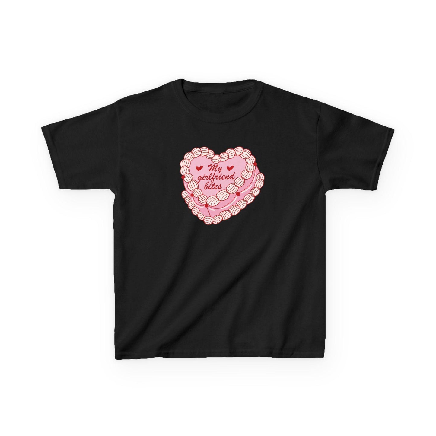 My girlfriend bites | baby tee | lesbian valentines | queer valentine gift | funny girlfriend valentine | bi pride | pride merch butch femme