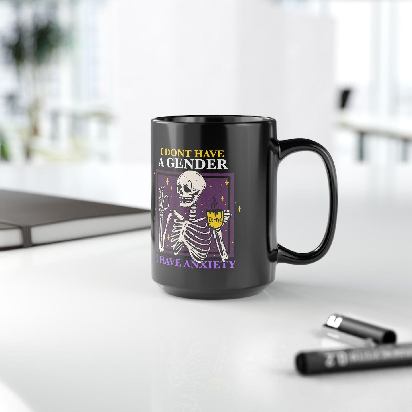 I dont have a gender i have anxiety mug | nonbinary mug | nonbinary pride | nonbinary gifts | enby | queer mug | subtle nonbinary | agender