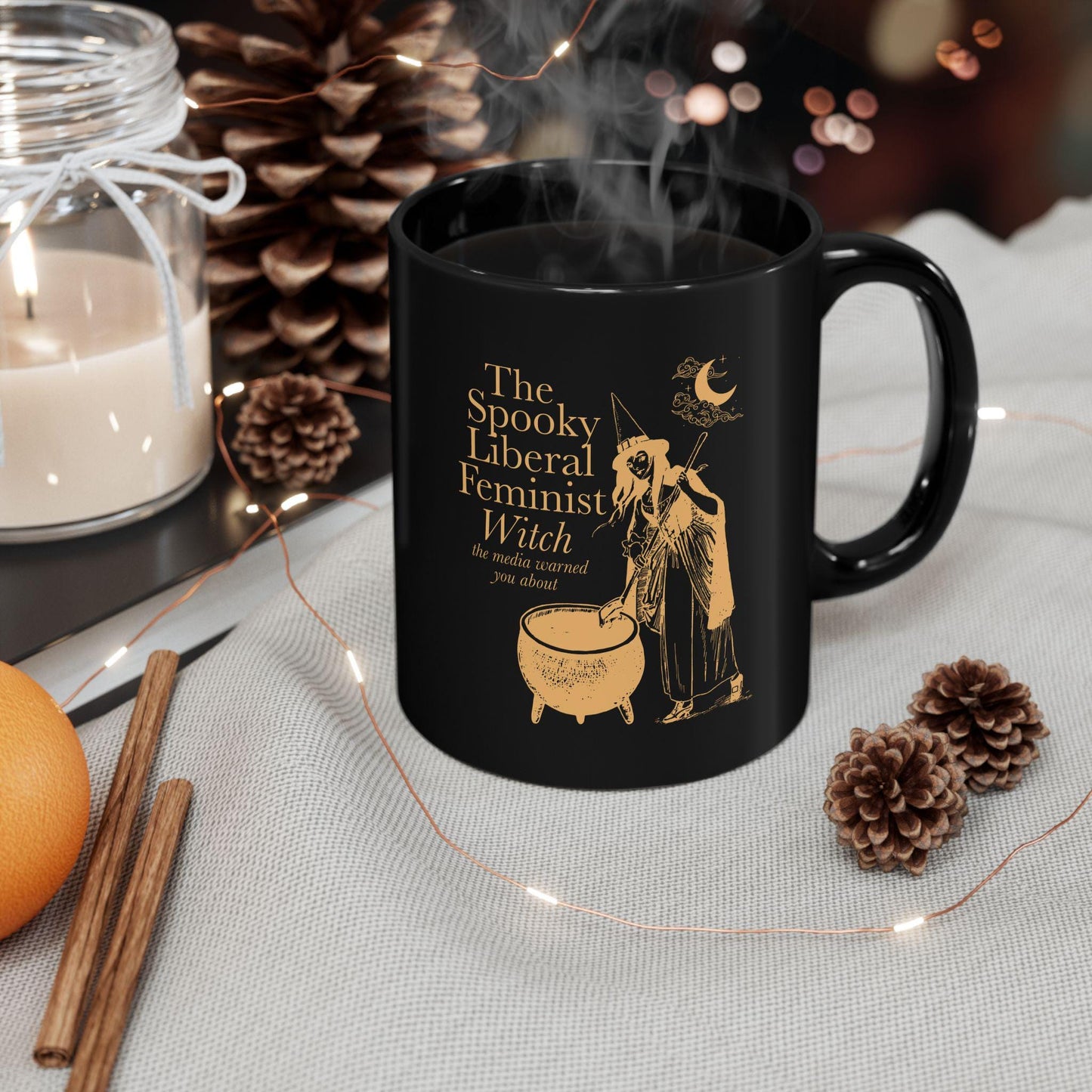 Spooky liberal feminist witch | feminist mug | funny feminist mug | leftist gift | anti trump mug | social democrat | liberal mug | pro roe