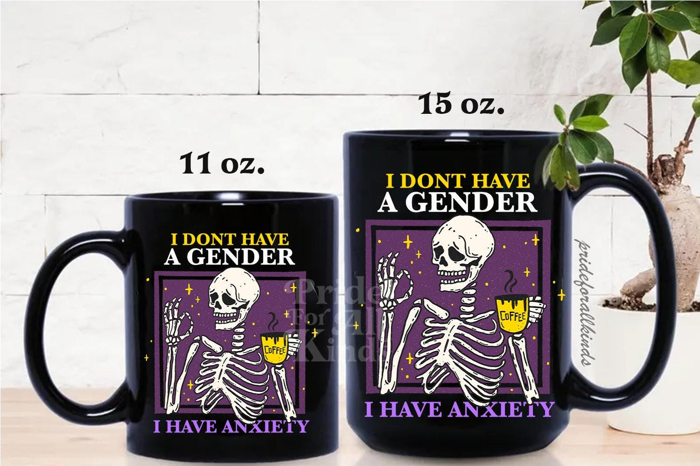 I dont have a gender i have anxiety mug | nonbinary mug | nonbinary pride | nonbinary gifts | enby | queer mug | subtle nonbinary | agender
