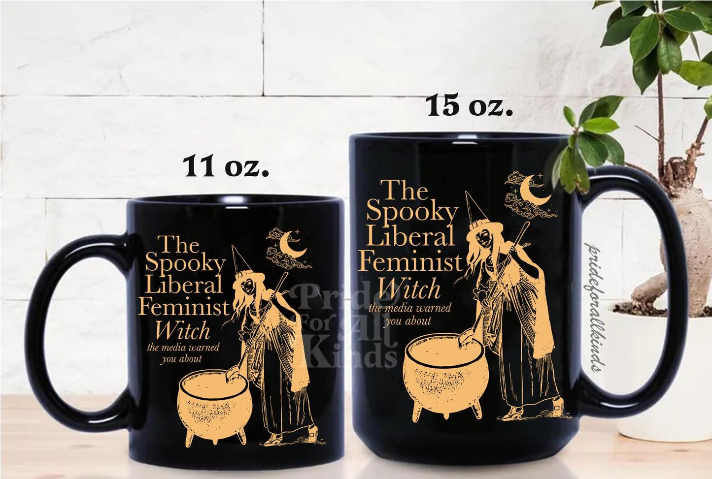 Spooky liberal feminist witch | feminist mug | funny feminist mug | leftist gift | anti trump mug | social democrat | liberal mug | pro roe