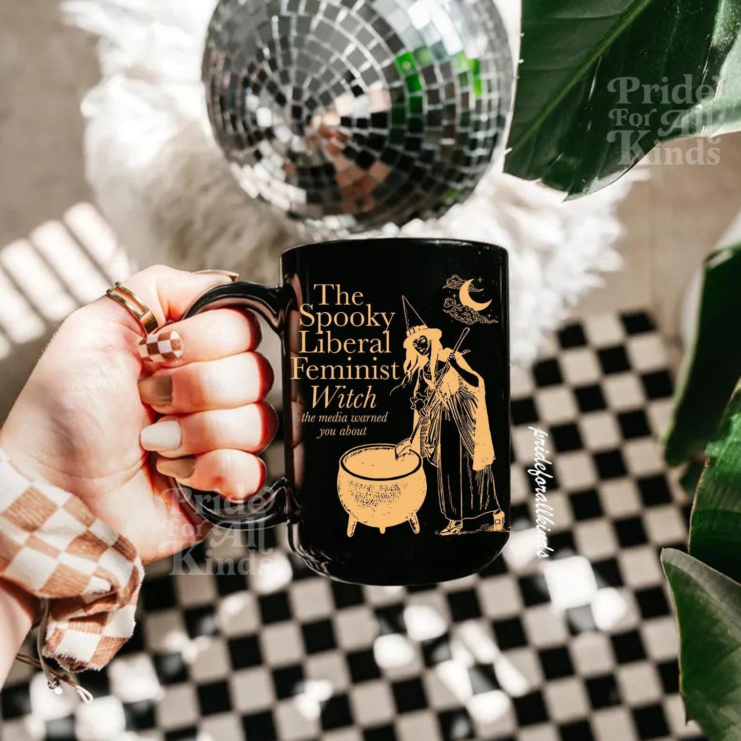 Spooky liberal feminist witch | feminist mug | funny feminist mug | leftist gift | anti trump mug | social democrat | liberal mug | pro roe