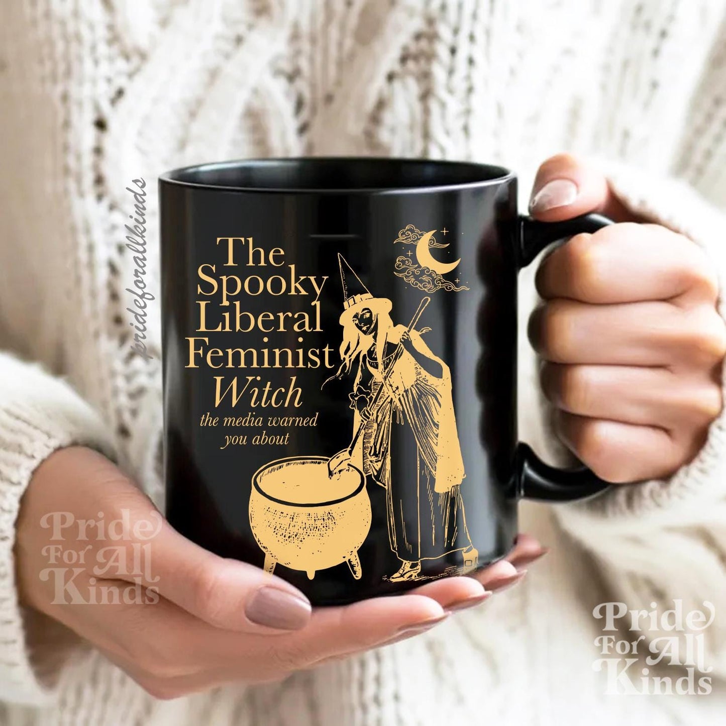 Spooky liberal feminist witch | feminist mug | funny feminist mug | leftist gift | anti trump mug | social democrat | liberal mug | pro roe