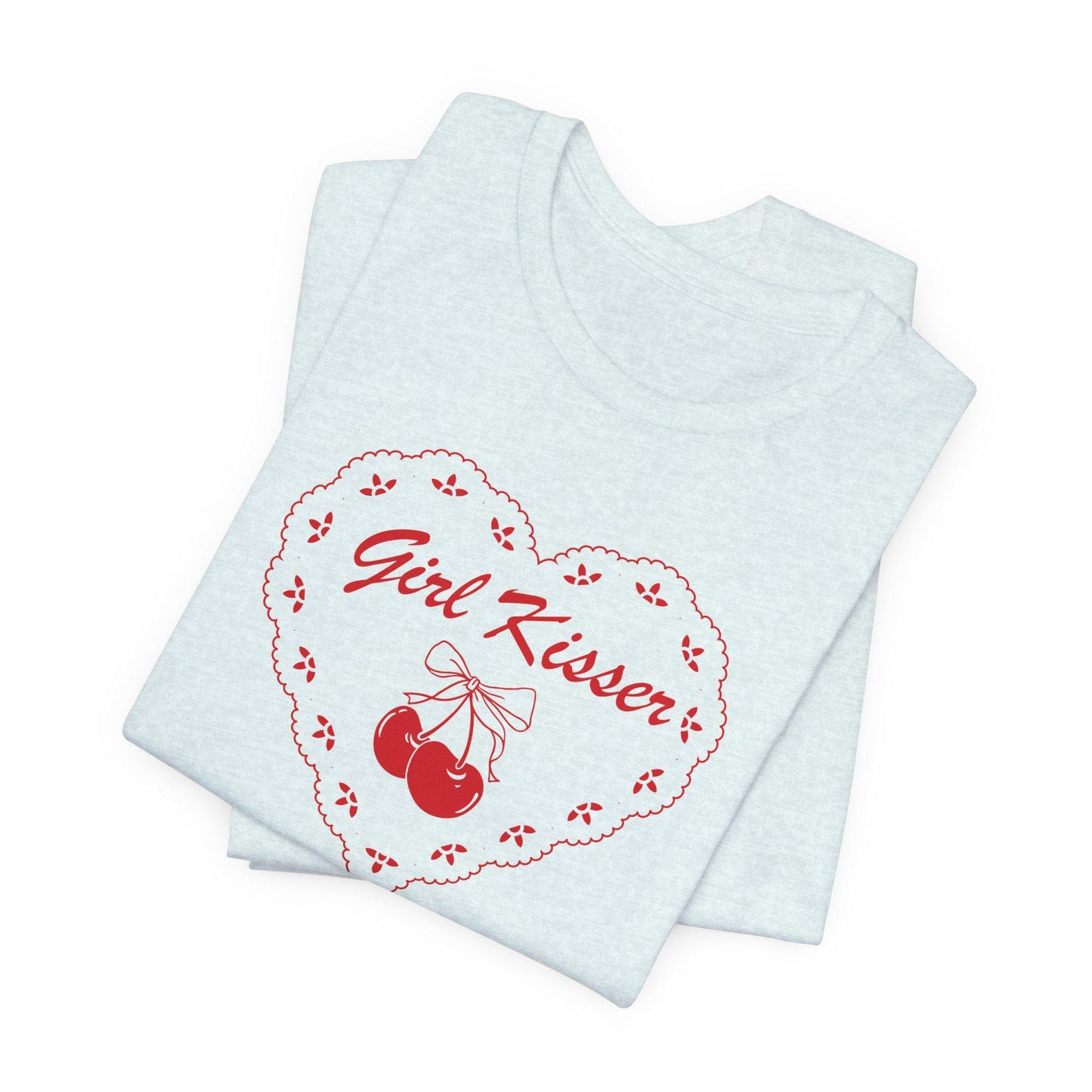Girl kisser shirt | lesbian fashion | bi pride | femme lesbian | funny lesbian shirt | subtle lesbian | wlw sapphic pride | pansexual |