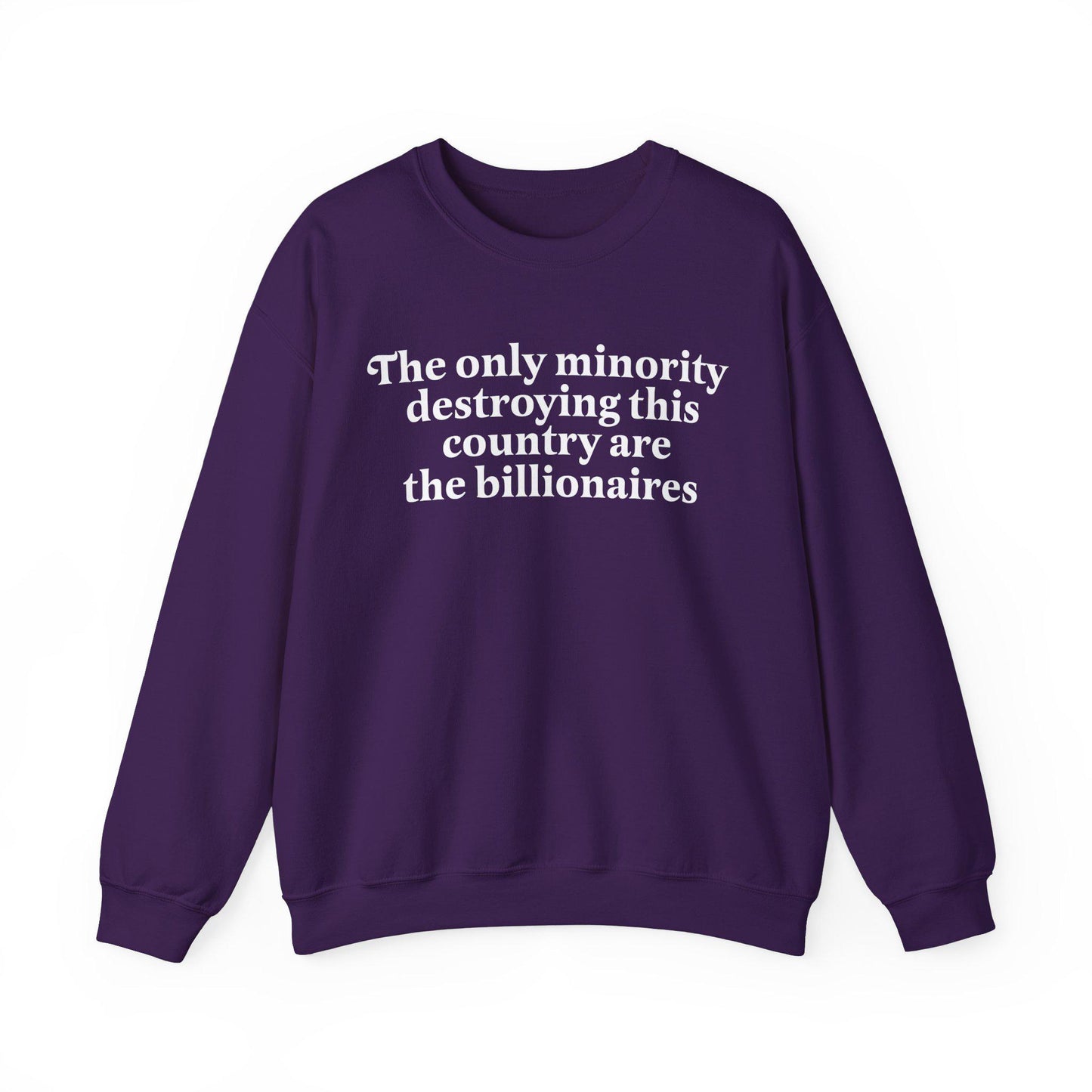The only minority destroying this country are the billionaires | anti capitalism | feminist sweatshirt | anti trump sweater | lefist gifts