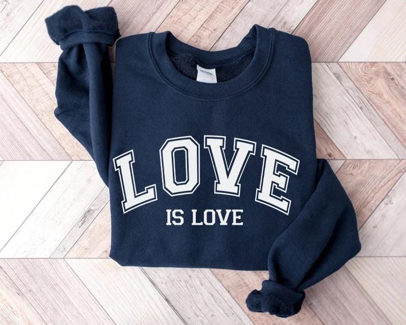 Love is love valentines day sweatshirt | lesbian valentines | queer valentines gifts | gay valentines | bi pride subtle | subtle pride shirt