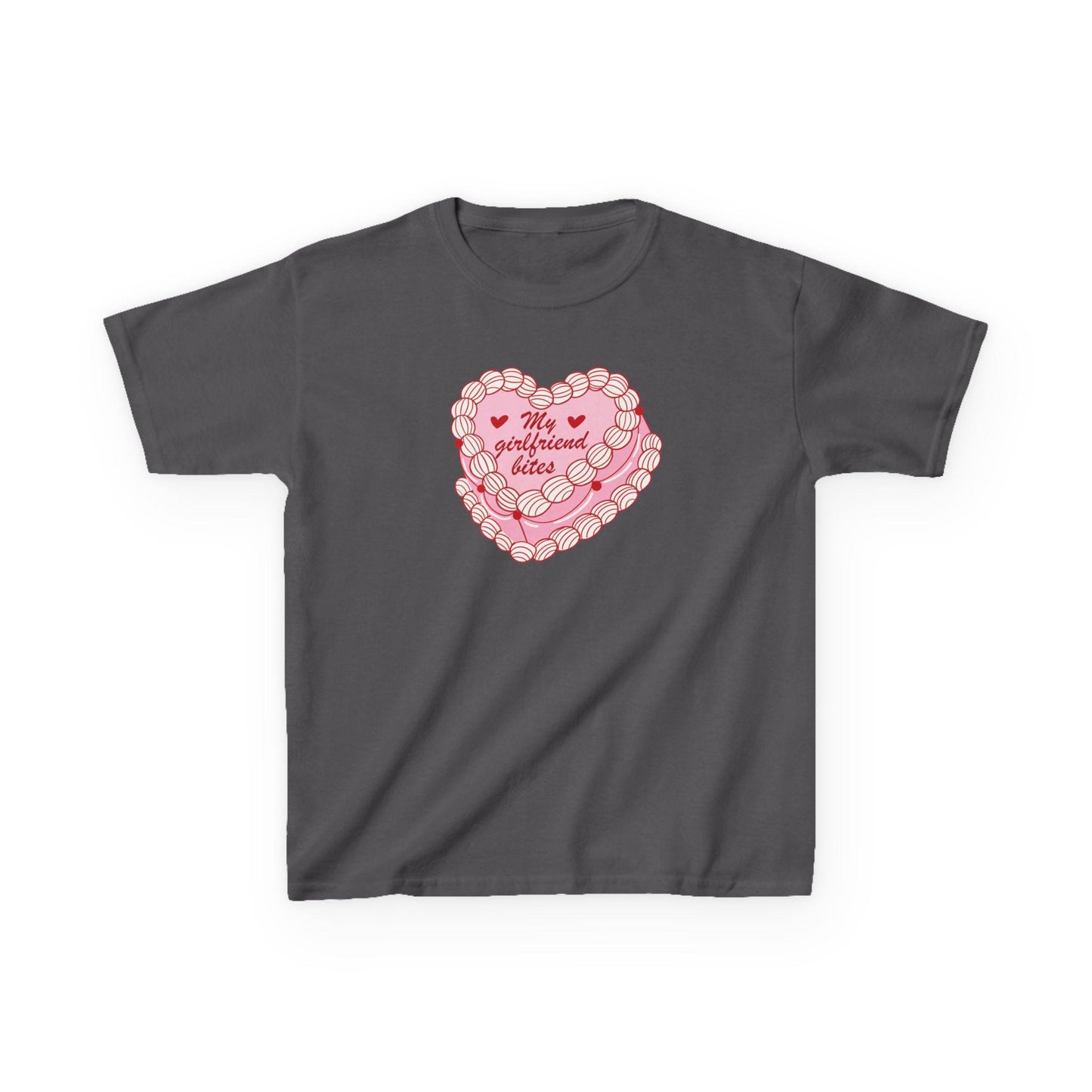 My girlfriend bites | baby tee | lesbian valentines | queer valentine gift | funny girlfriend valentine | bi pride | pride merch butch femme