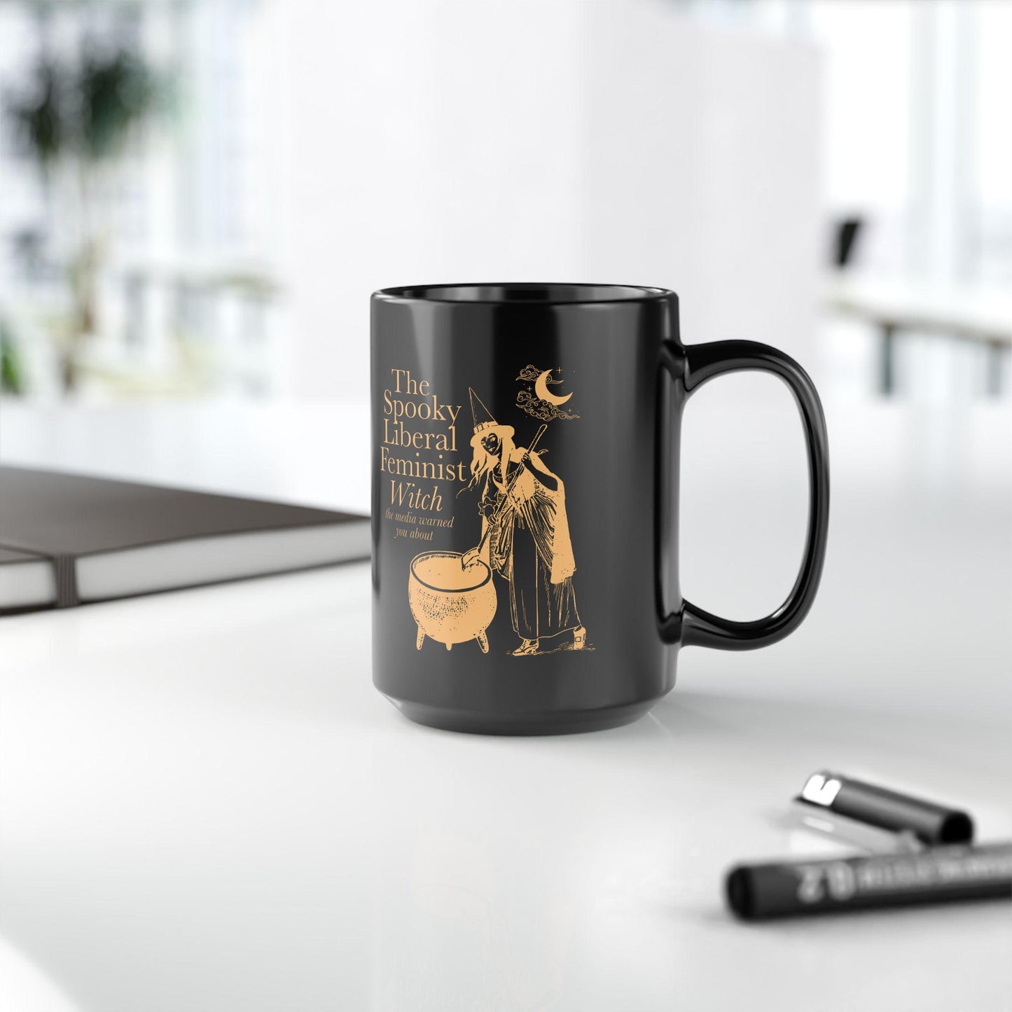 Spooky liberal feminist witch | feminist mug | funny feminist mug | leftist gift | anti trump mug | social democrat | liberal mug | pro roe
