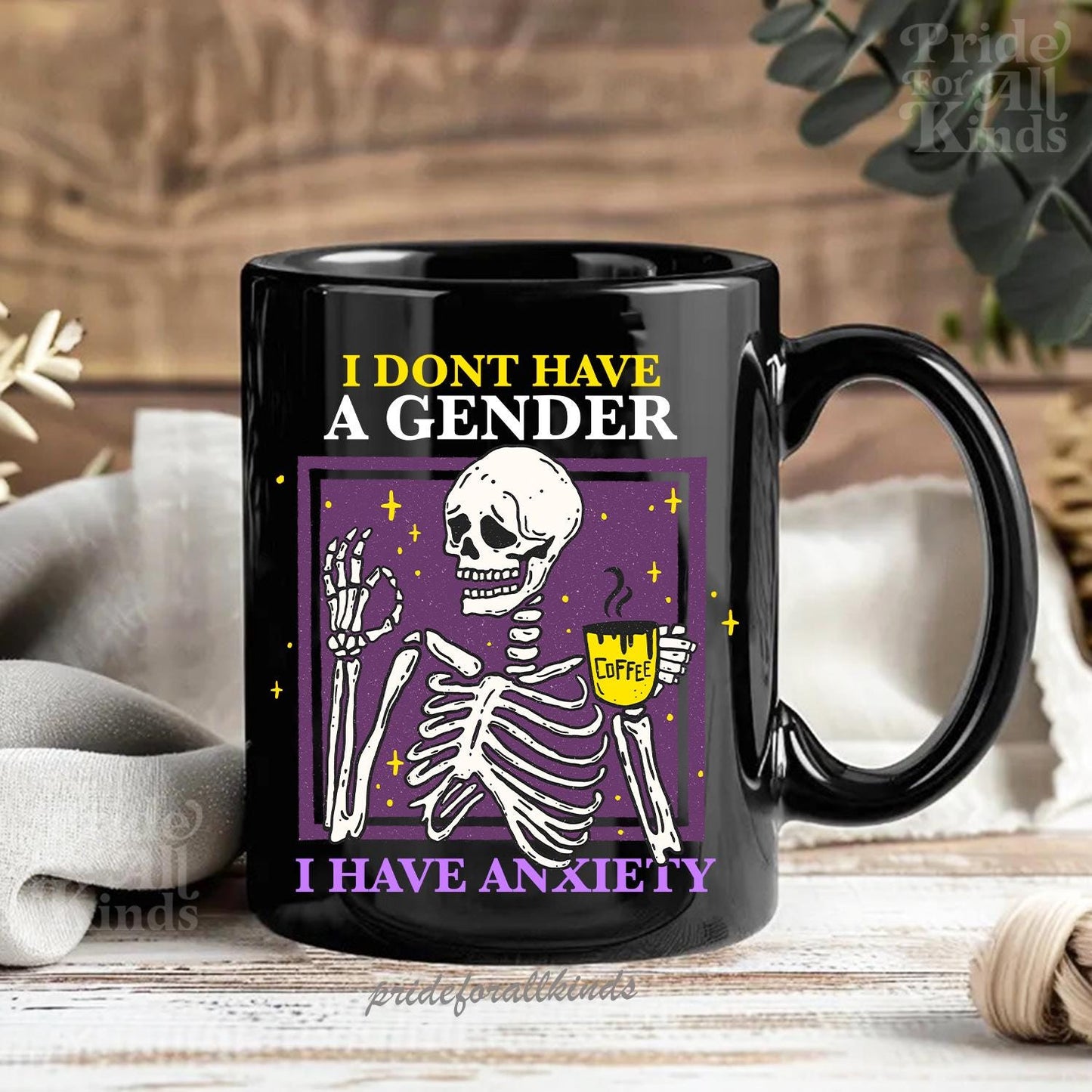 I dont have a gender i have anxiety mug | nonbinary mug | nonbinary pride | nonbinary gifts | enby | queer mug | subtle nonbinary | agender