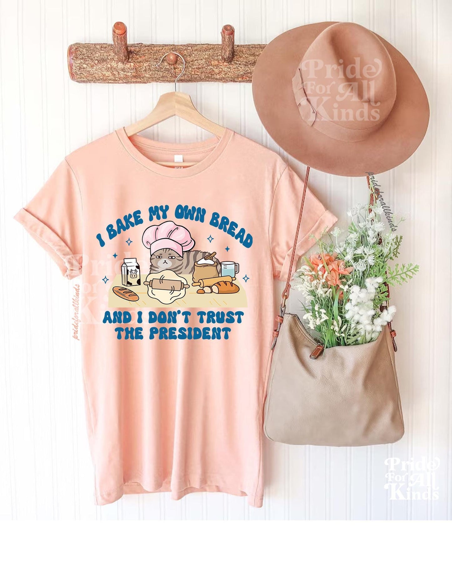 I bake my own bread and i dont trust the president | anti trump sweater | liberal tshirt | liberal feminist human rights | leftist | baking