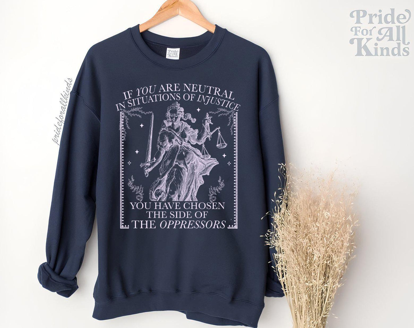 If you are neutral in situations of injustice | social justice shirt | liberal tshirt | fight fascism | anti capitalist | leftist | pro roe