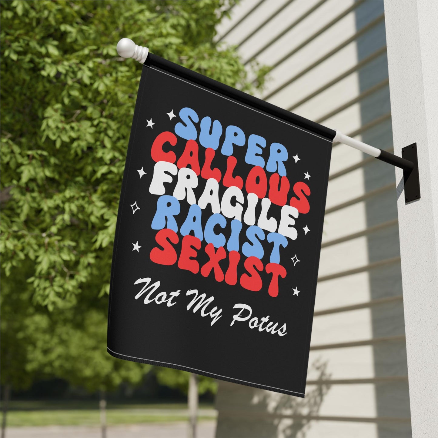 Super callous fragile flag | anti trump flag | anti trump sign | anti fascism | anti capitalist | religious trauma | trans rights | feminist
