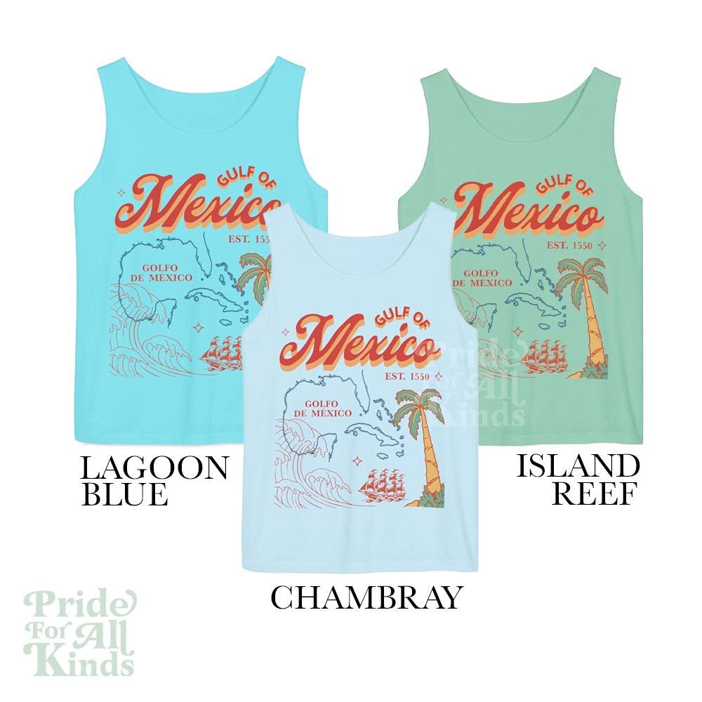 Gulf of mexico tank top | feminist tank top | Gulf of fragile masculinity | liberal tank top | leftist tank | colonialism | anti patriarchy