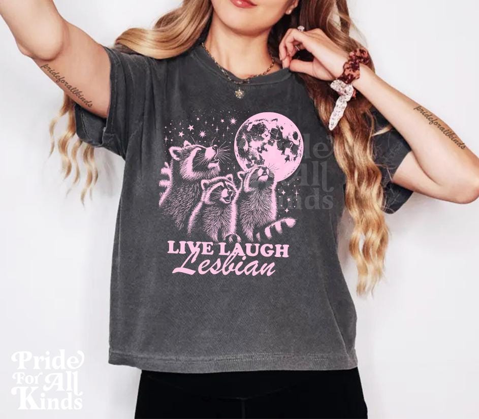 Live Laugh Lesbian crop top | lesbian top | pride crop top | lesbian fashion | lesbian subtle | femme lesbian | sapphic shirt } butch | wlw