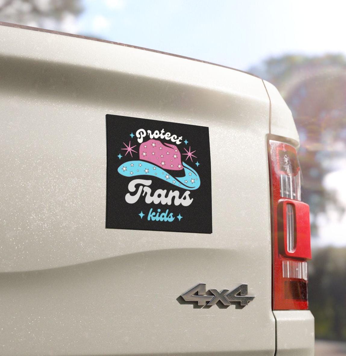 Protect trans kids sticker or car magnet | transgender gift | protect trans youth sticker | trans pride sticker | trans masc | trans mtf ftm