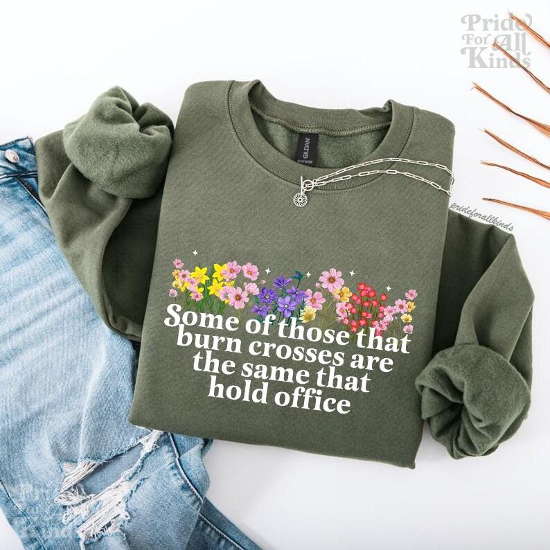 Some of those that burn crosses are the same that hold office shirt | liberal tshirt | 8647 shirt | fdt | subtle anti trump | anti fascism