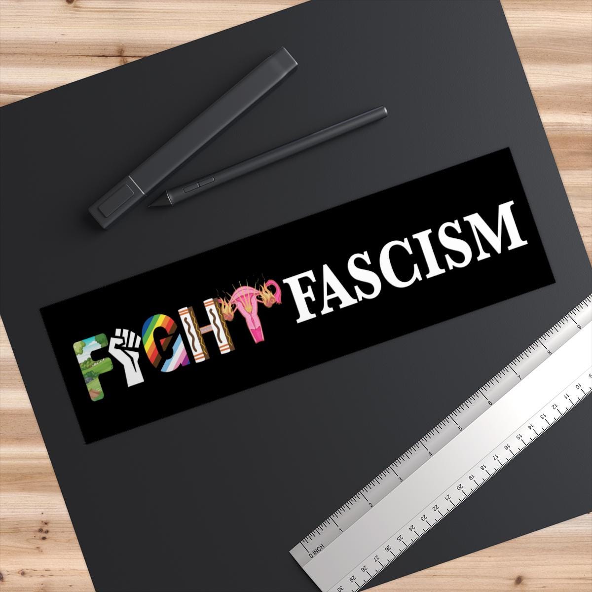 Fight fascism Sticker Car Magnet | resist sticker | car magnet liberal | political car magnet | resist car magnet | anti trump sticker