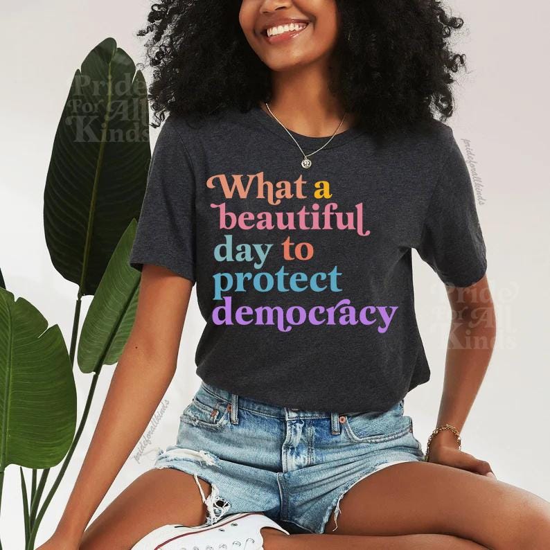 what a beautiful day to protect democracy shirt | defend democracy| liberal tshirt | subtle anti trump shirt | fdt shirt | social justice |