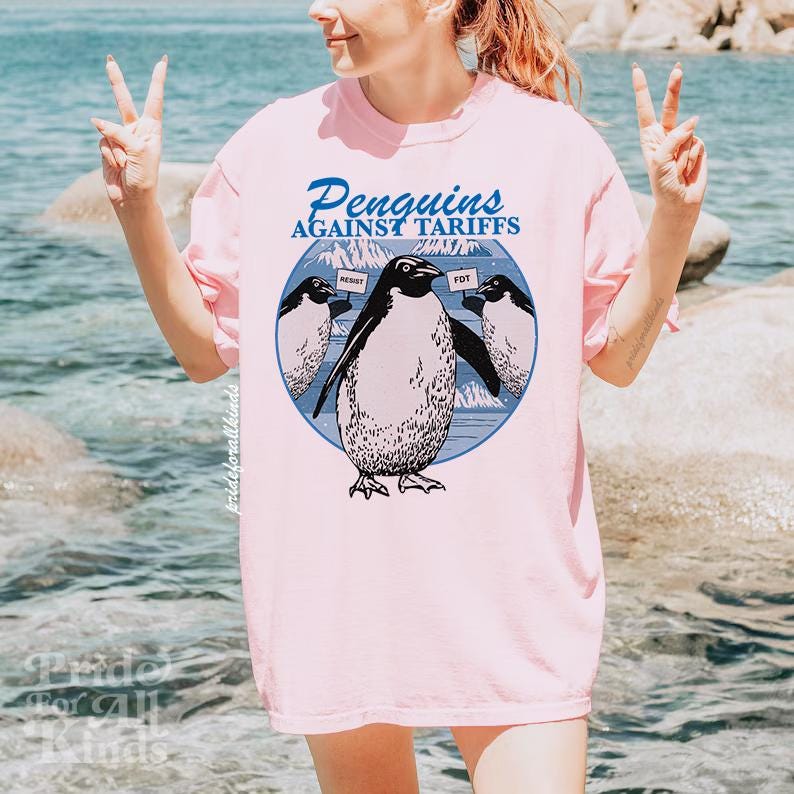 Penguins against tariffs | Comfort Colors | Penguins against trump | tariff | resist tshirt | fight fascism | subtle anti trump | fdt shirt