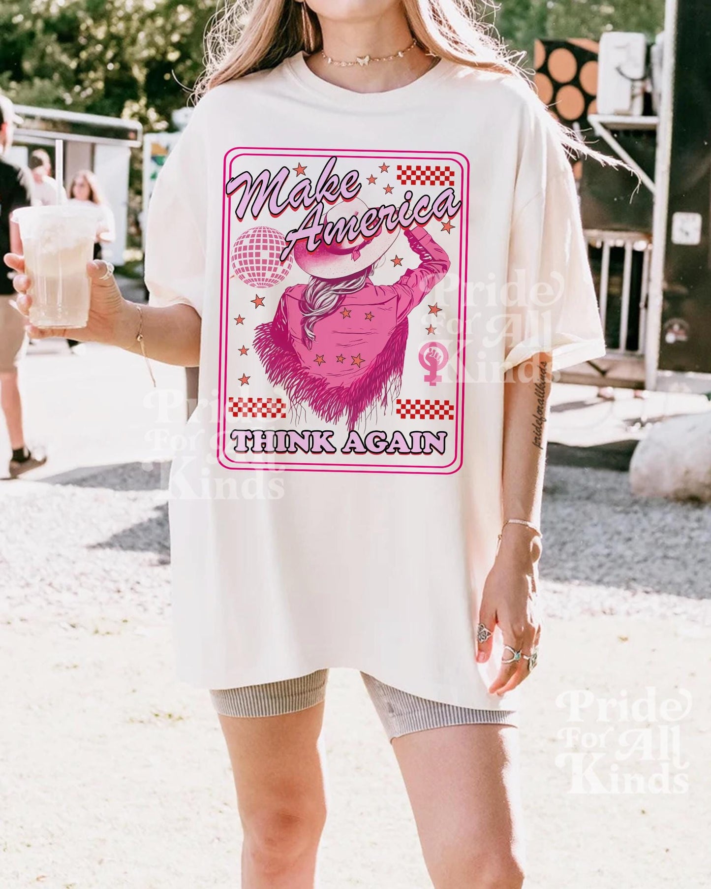 Make America Think Again shirt | comfort colors | resist shirt | fight fascism | anti maga shirt | fdt shirt | social justice | liberal