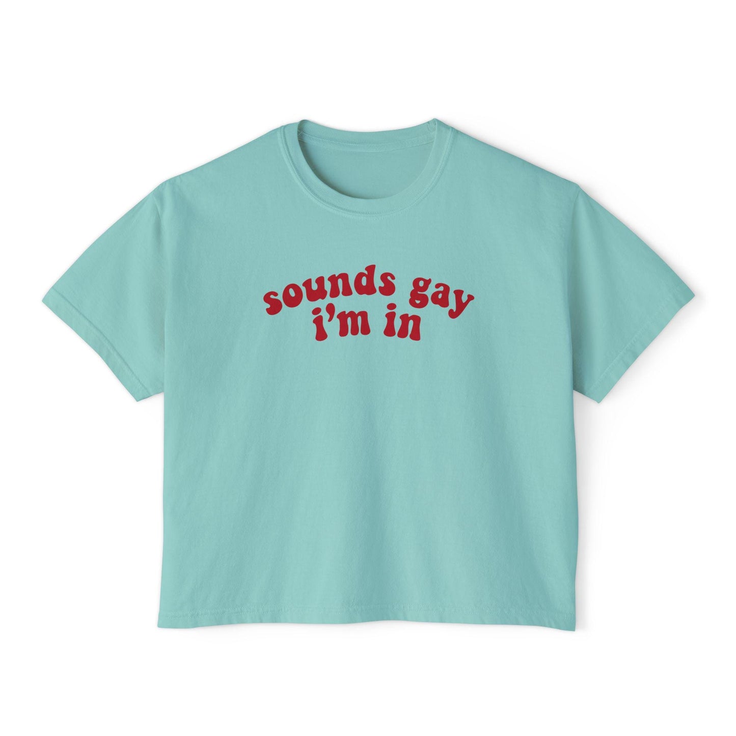 Sounds gay i'm in | pride crop top | gay crop top | funny lesbian | nonbinary shirt | trans art | bisexual crop top | pride merch |