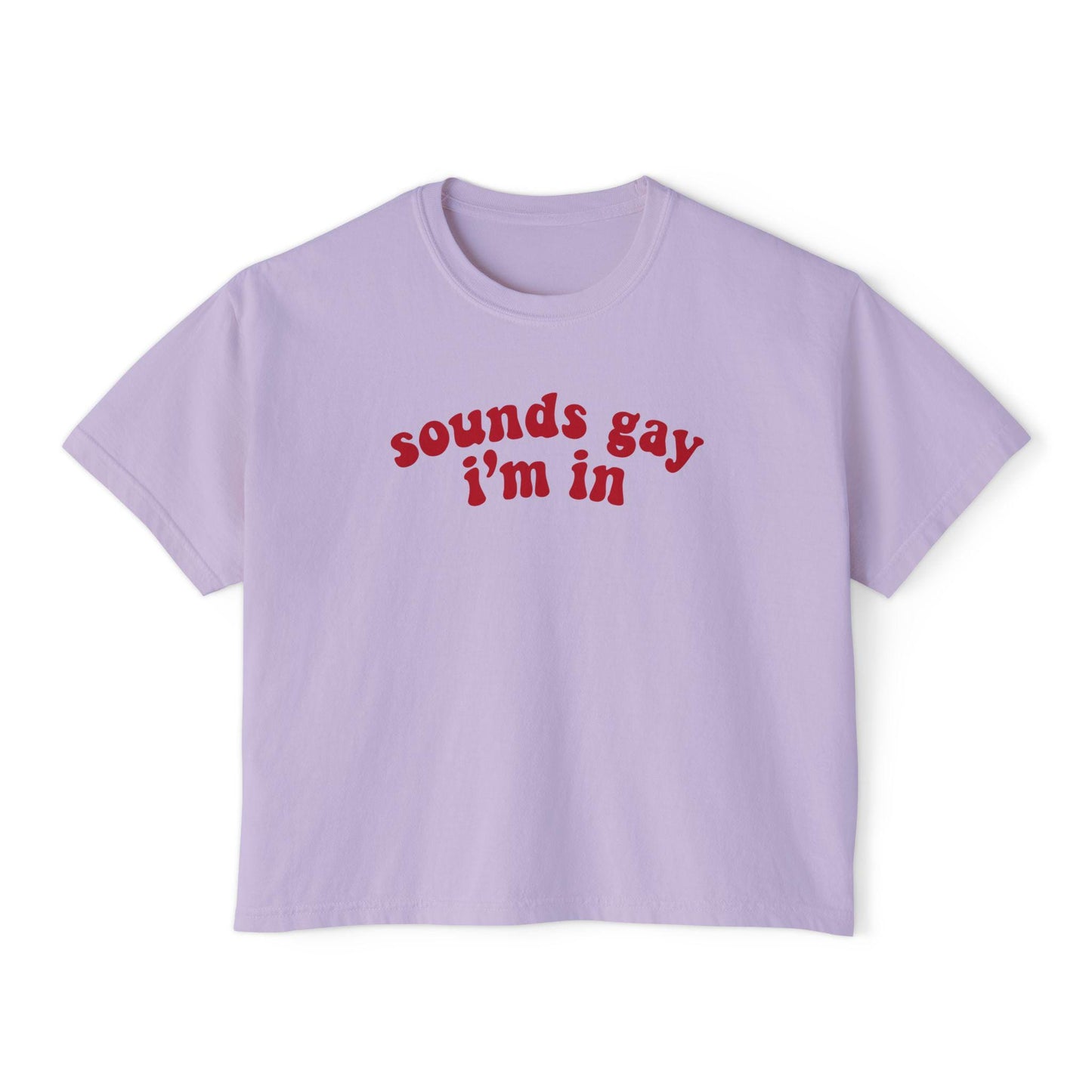 Sounds gay i'm in | pride crop top | gay crop top | funny lesbian | nonbinary shirt | trans art | bisexual crop top | pride merch |