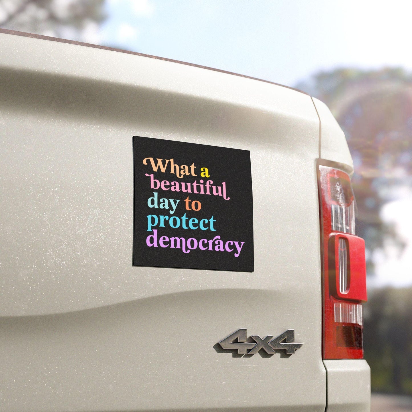 protect democracy car magnet or sticker | defend democracy | resist sticker | car magnet liberal | political car magnet | anti fascism |fdt